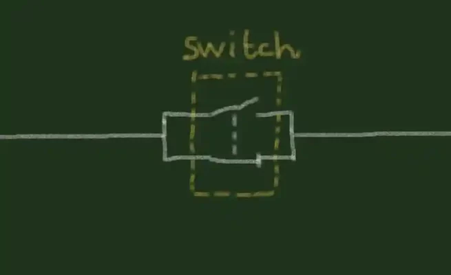 Switch with two contacts for NO and NC