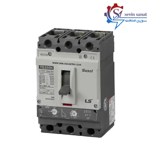 کلید اتوماتیک ال اس سه پل 200A قابل تنظیم حرارتی TS250N-ATU-200